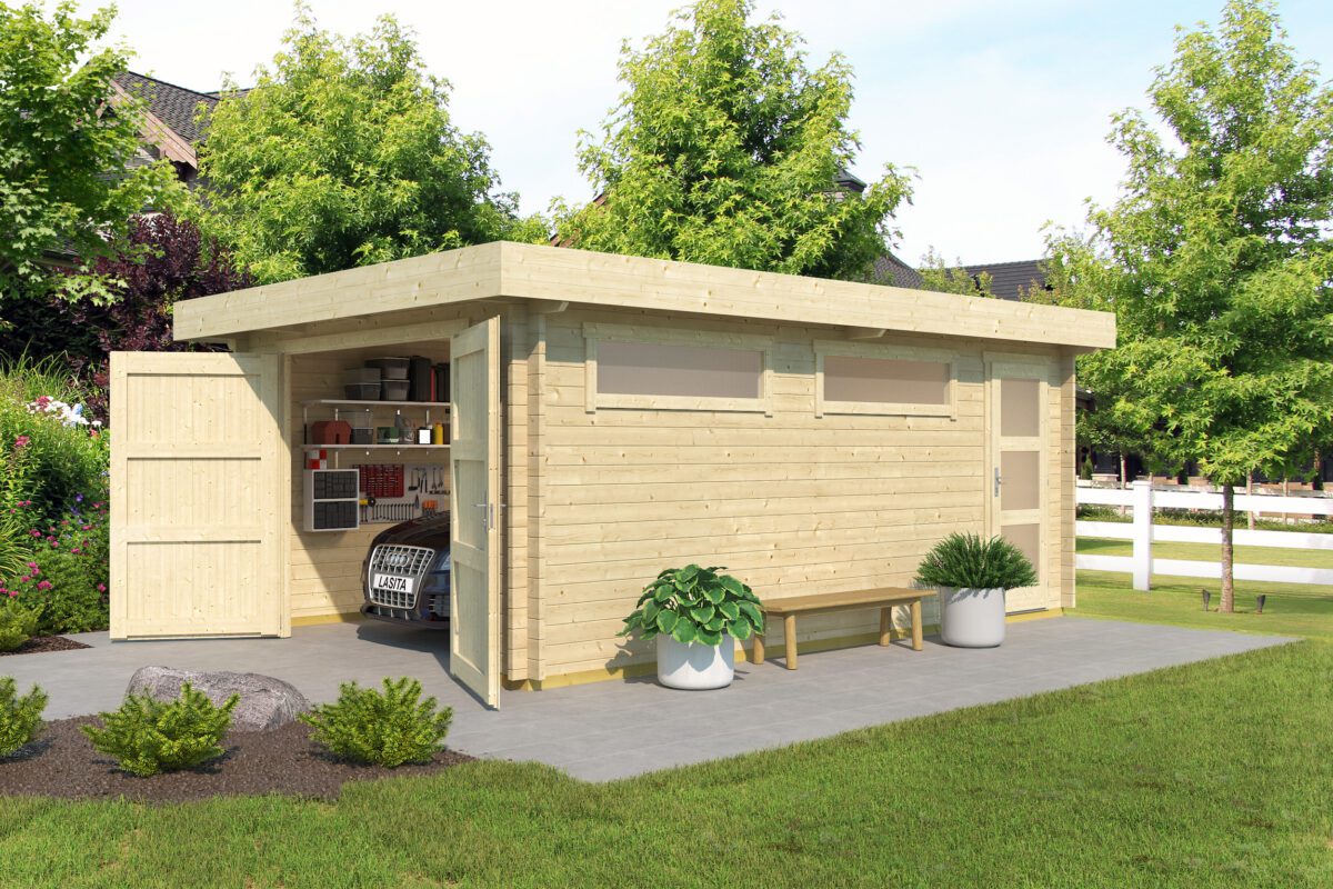 Canberra With Wood Garage Door