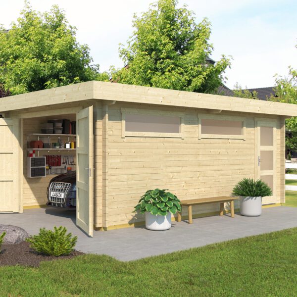 Canberra With Wood Garage Door